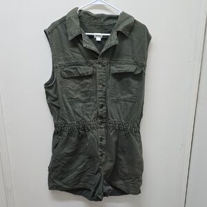 a.n.a Sleeveless Button-Up Romper - Size XL